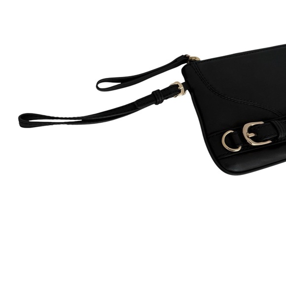 Ann Taylor Black Leather Elegant Wristlet Clutch  Bag - Picture 3 of 9